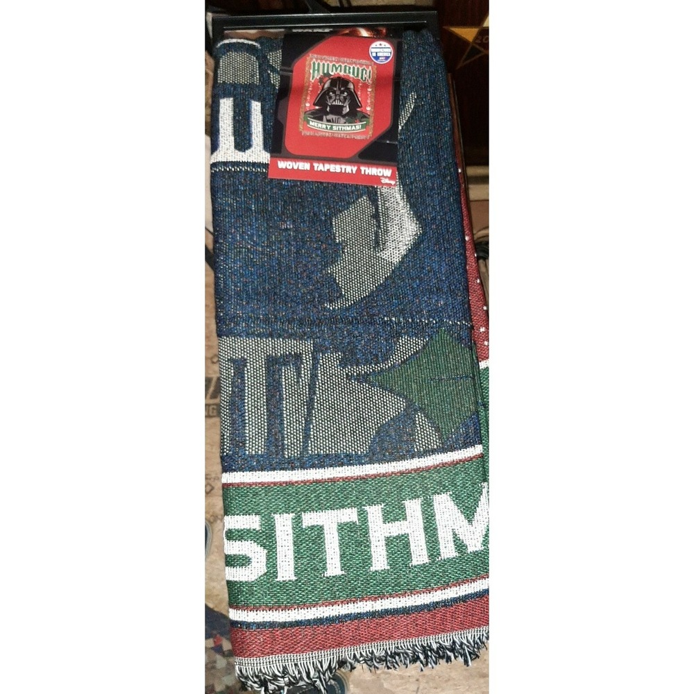 Disney Star Wars Darth Vader Humbug Merry Sithmas Holiday Tapestry Blanket Throw